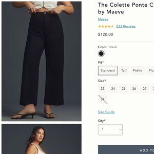 Anthropologie Black Colette Pants | Size 29 | EUC